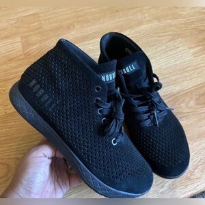 NOBULL womens Black Perforated High-Top Sneakers